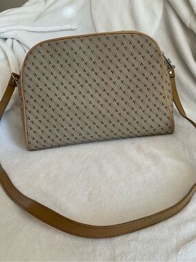 Monogram Canvas shoulder bag in Beige and Brown